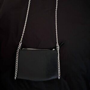 H&M Silver Chain Leather Crossbody Bag